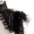SiaLinda: Halb-Bolero Lexia, schwarz, mit Spitzen und Federn - SiaLinda.com